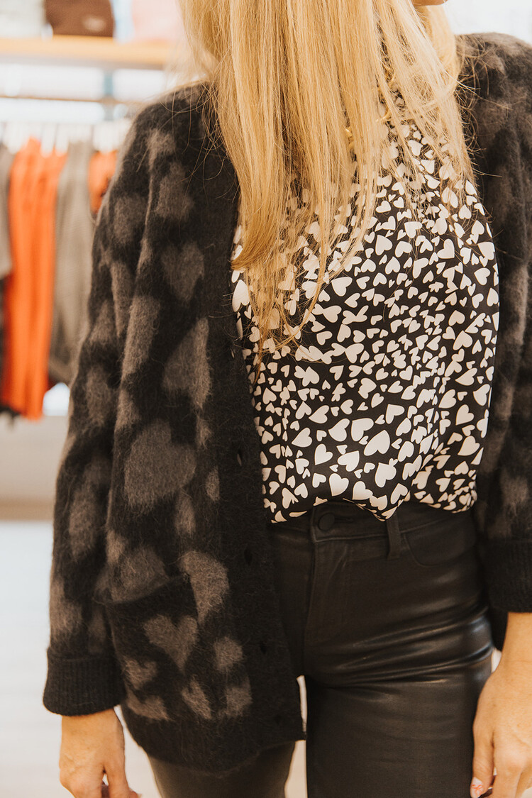 ANINE BING BROOKE HEART TOP