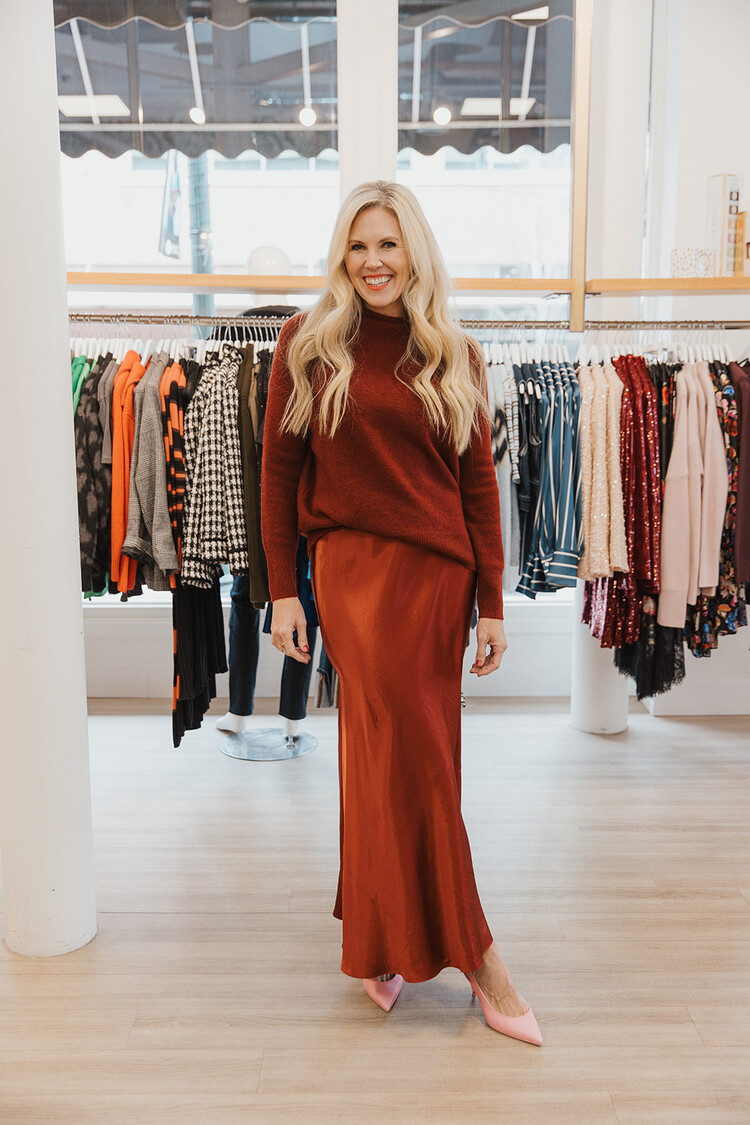 VINCE SATIN MAXI SKIRT