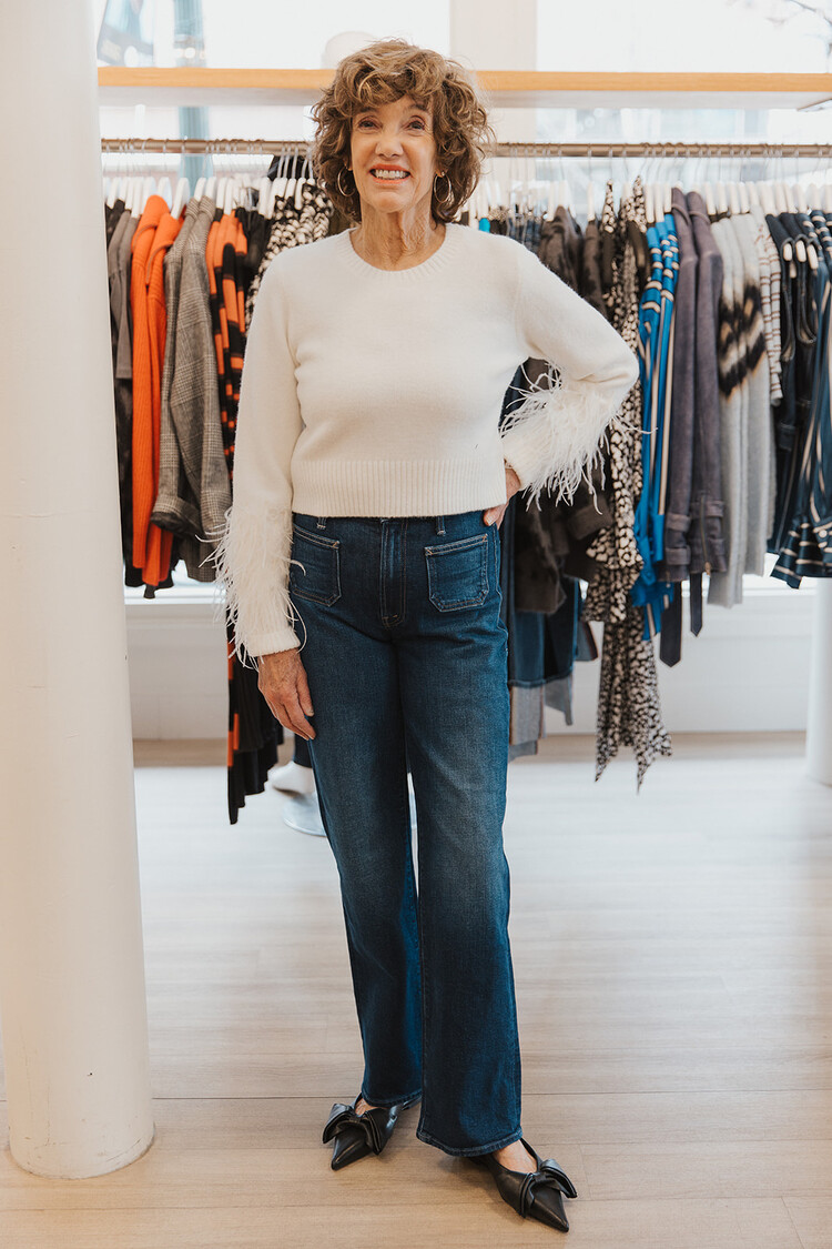 MOTHER DENIM LIL PATCH POCKET RAMBLER