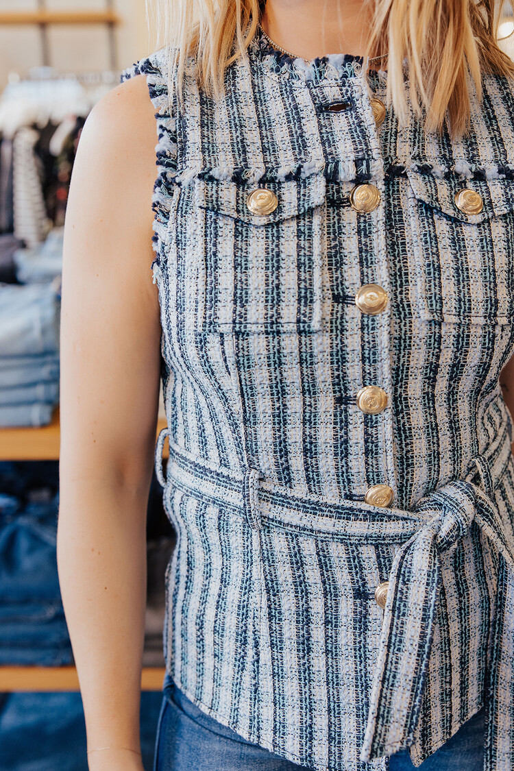 CINQ À SEPT MATILDA TWEED REENEE VEST- final sale