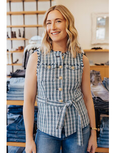 CINQ À SEPT MATILDA TWEED REENEE VEST- final sale