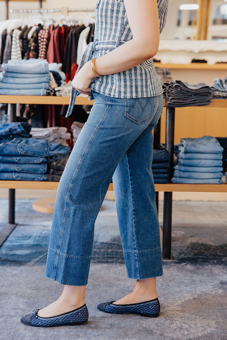 MOTHER DENIM MAVEN WIDE HEM ANKLE