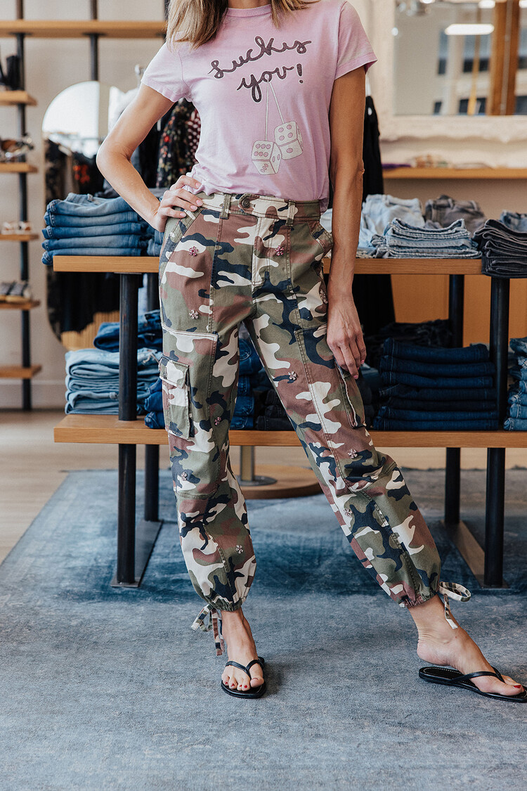 CINQ À SEPT ZOLA LOVE CAMO PANT
