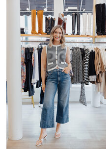 MOTHER DENIM MAVEN WIDE HEM ANKLE