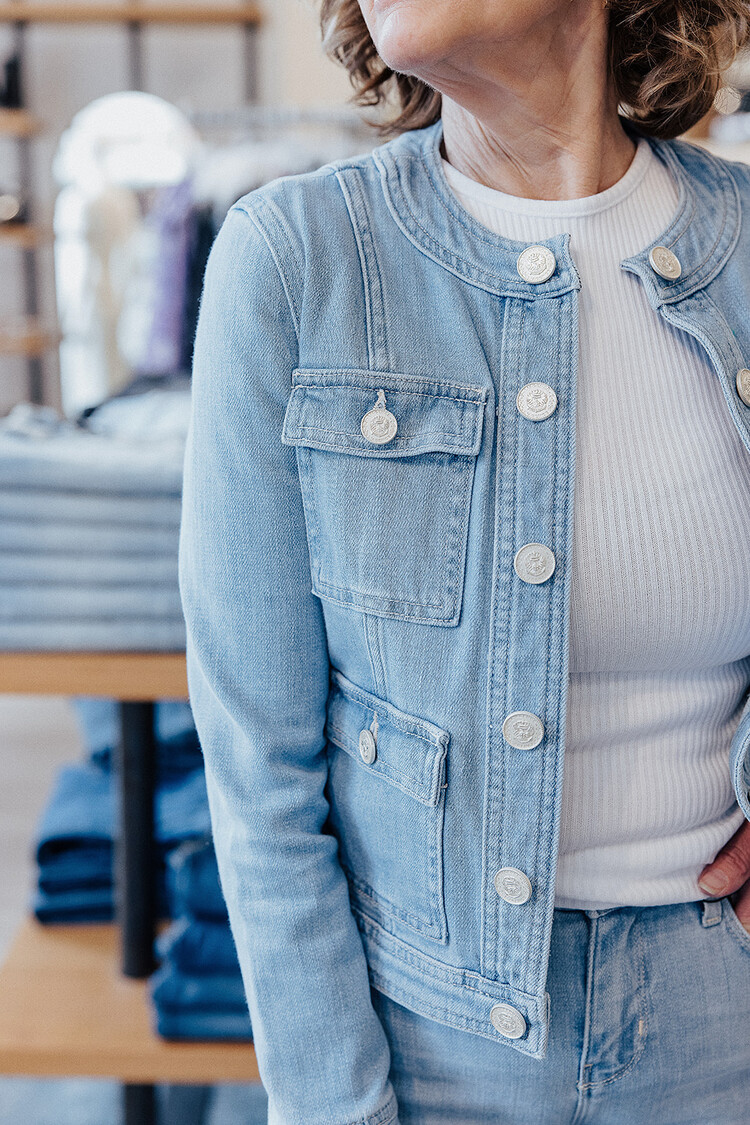 L'AGENCE YARI COLLARLESS JACKET