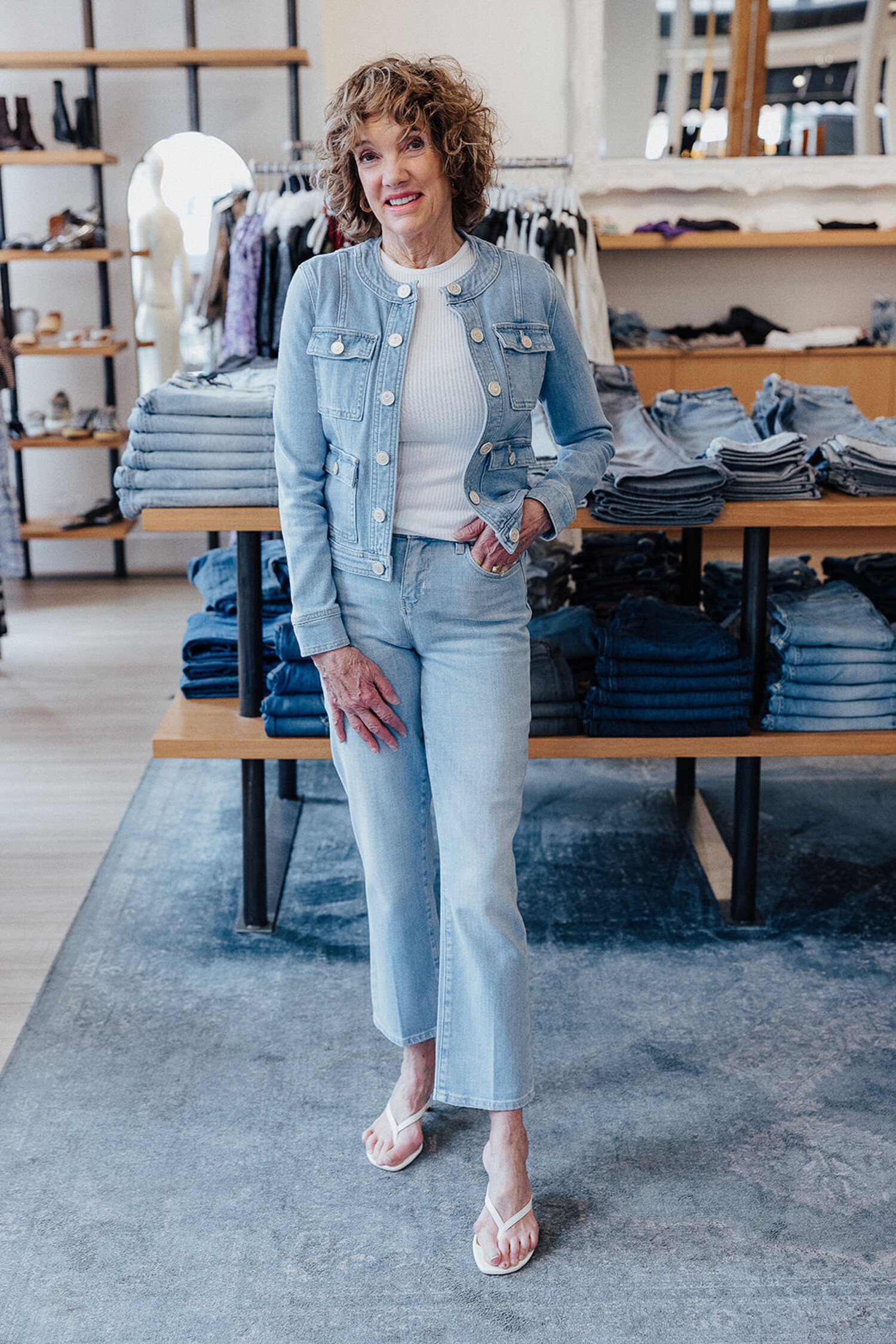 L'AGENCE YARI COLLARLESS JACKET - Fancy Pants