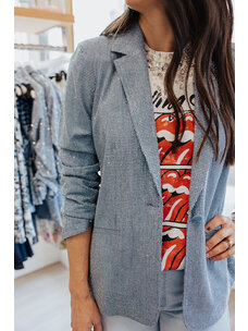 CINQ À SEPT CHAMBRAY HEATSET KYLIE JACKET