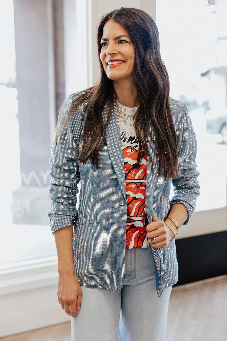 CINQ À SEPT CHAMBRAY HEATSET KYLIE JACKET