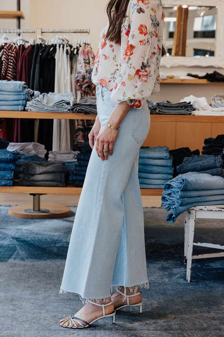 MOTHER DENIM THE TWISTER ANKLE FRAY