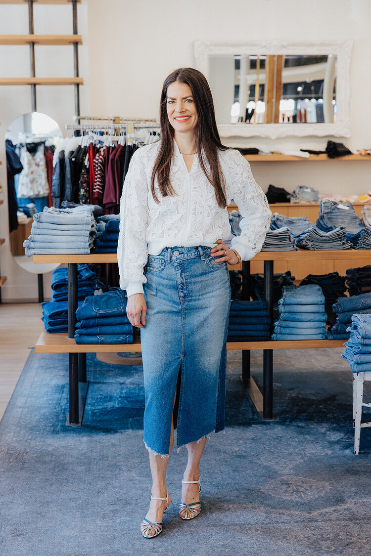 MOUSSY DENIM PUTNAM SIDE DESIGN SKIRT