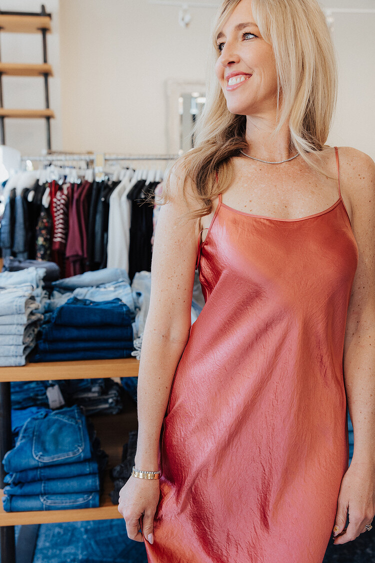 VINCE MAXI BIAS SLIP DRESS