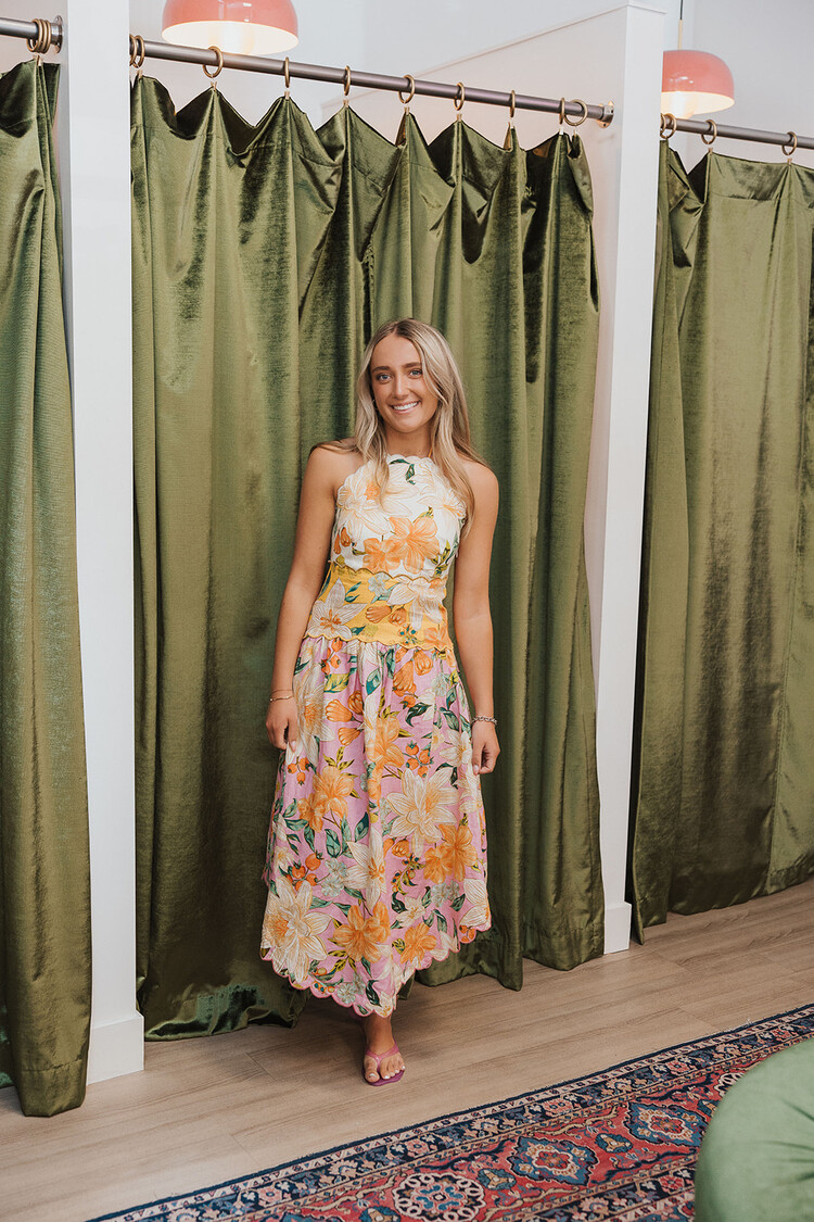 FARM RIO GUARAGARDEN MIDI DRESS