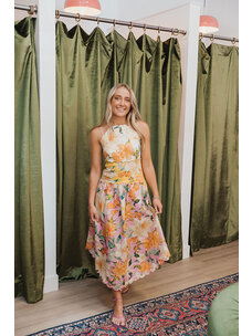 FARM RIO GUARAGARDEN MIDI DRESS