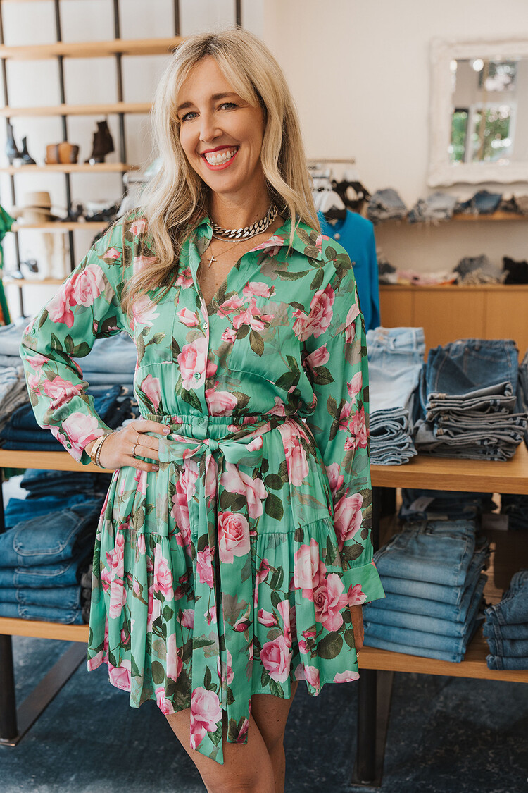 L'AGENCE VIRLEN TIERED SHIRT DRESS