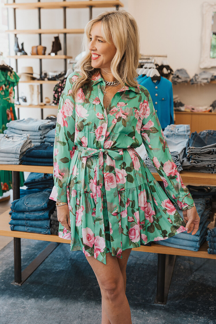 L'AGENCE VIRLEN TIERED SHIRT DRESS