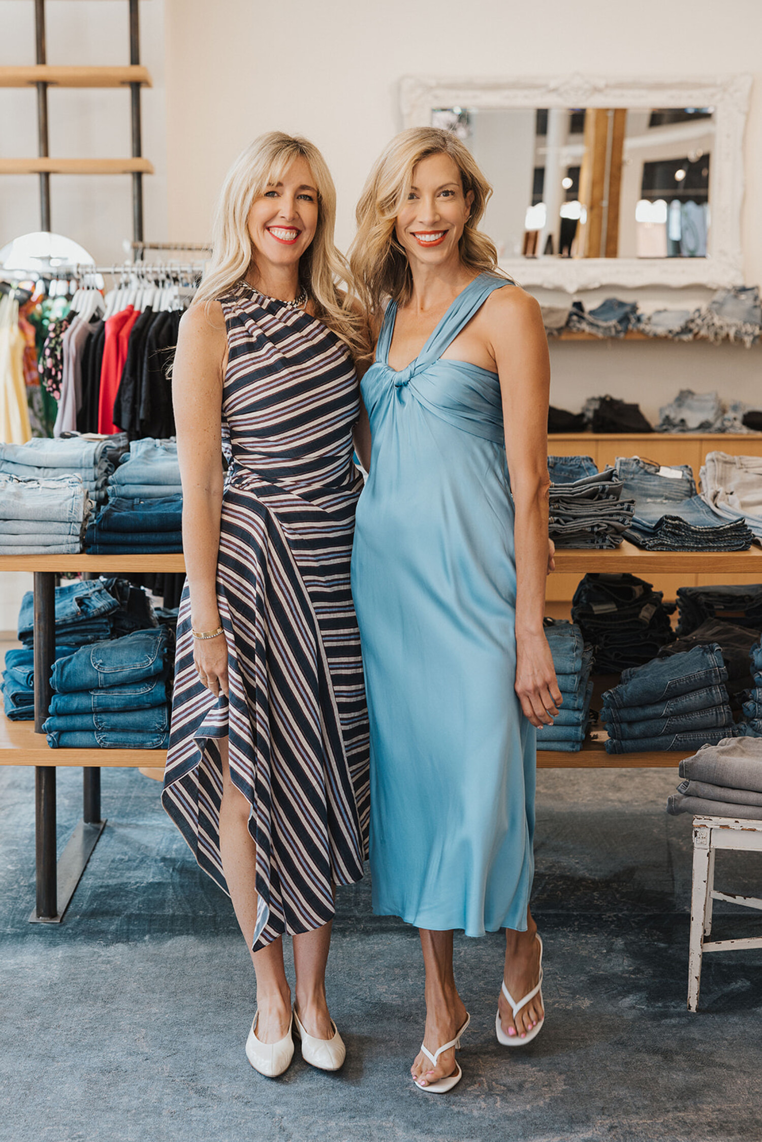 sachin and babi light blue dress A.L.C. Alessia Polka-Dot Maxi Dress main image 1