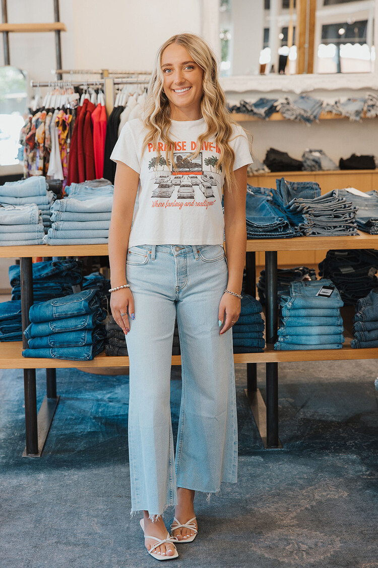 RE/DONE MID RISE WIDE LEG CROP