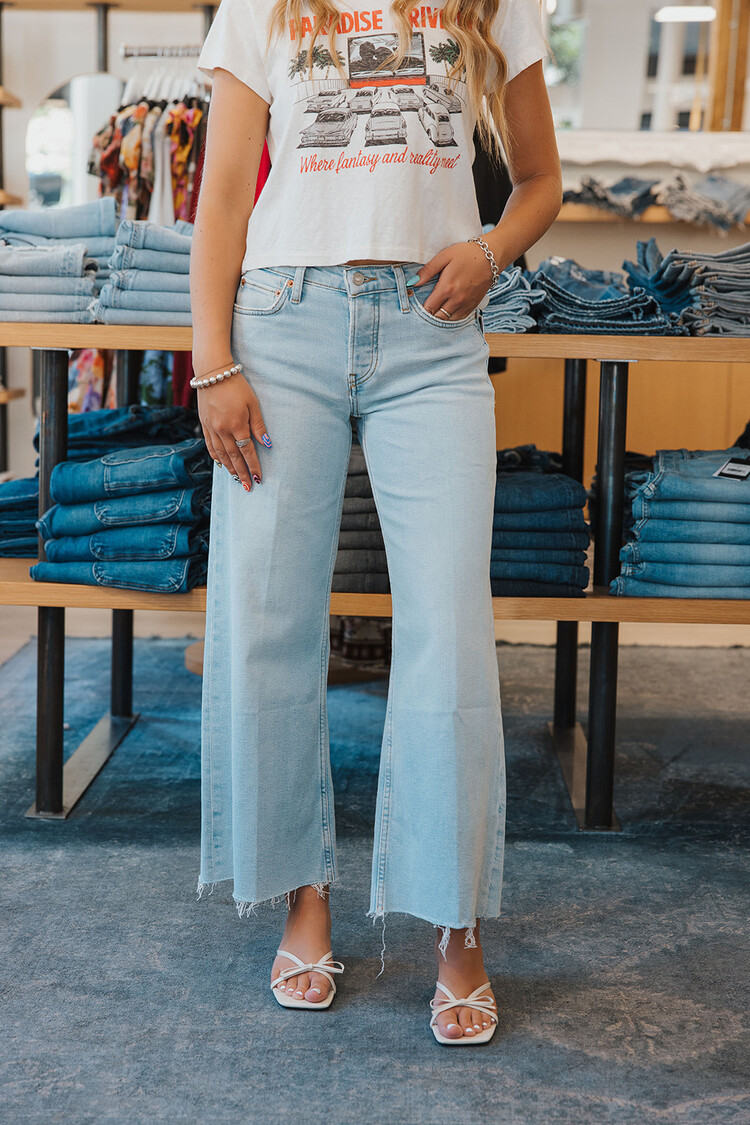 RE/DONE MID RISE WIDE LEG CROP