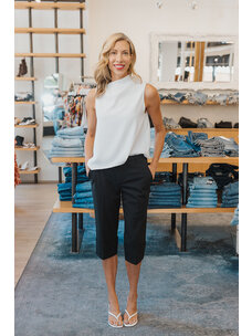 VINCE MID RISE CUFFED CROP PANT