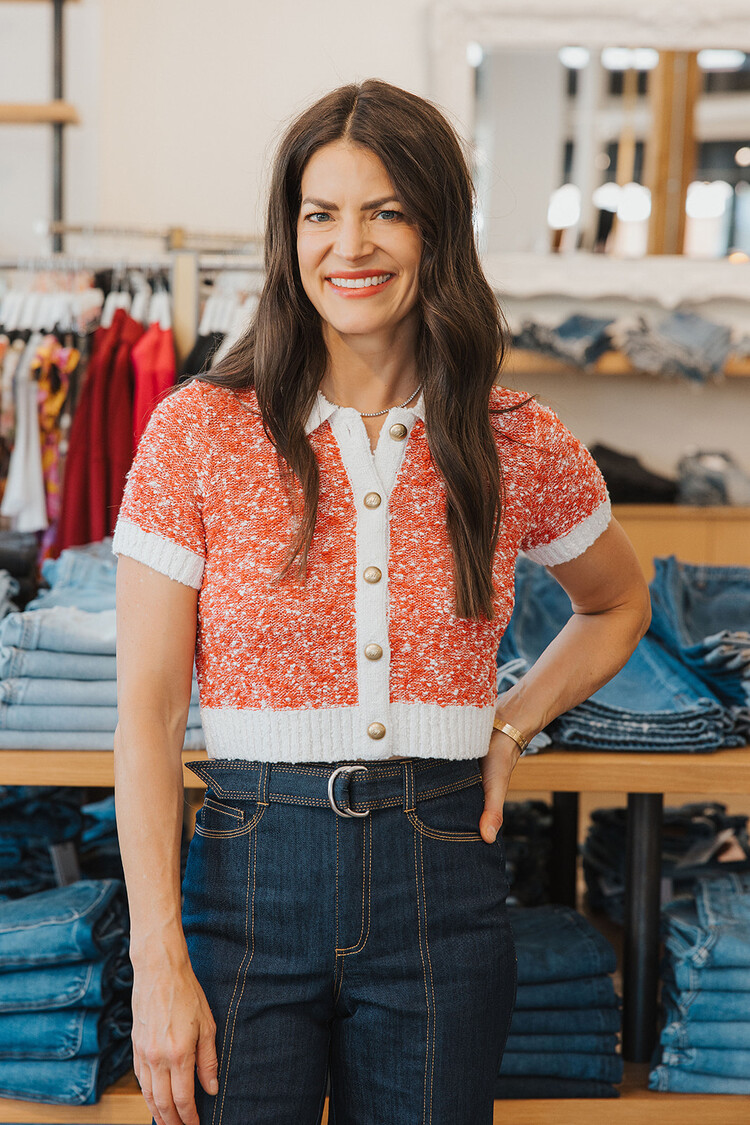 CINQ À SEPT ADALEE CROPPED CARDIGAN- final sale