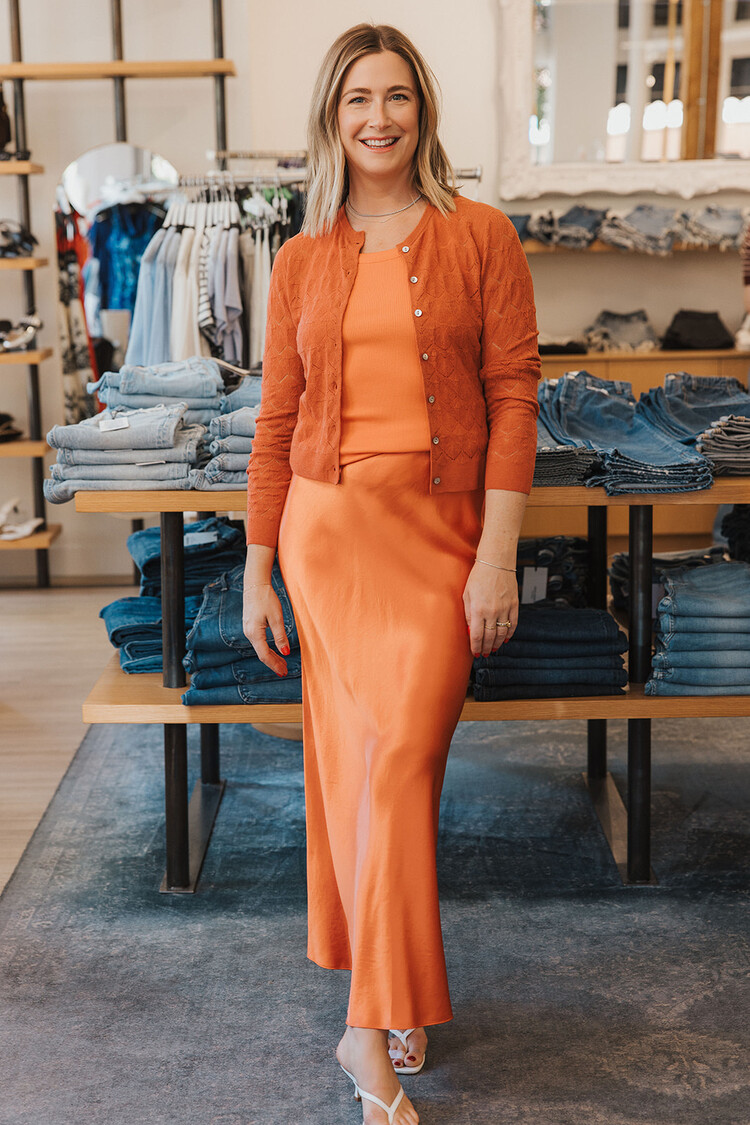 VINCE  LACE STITCH CARDIGAN