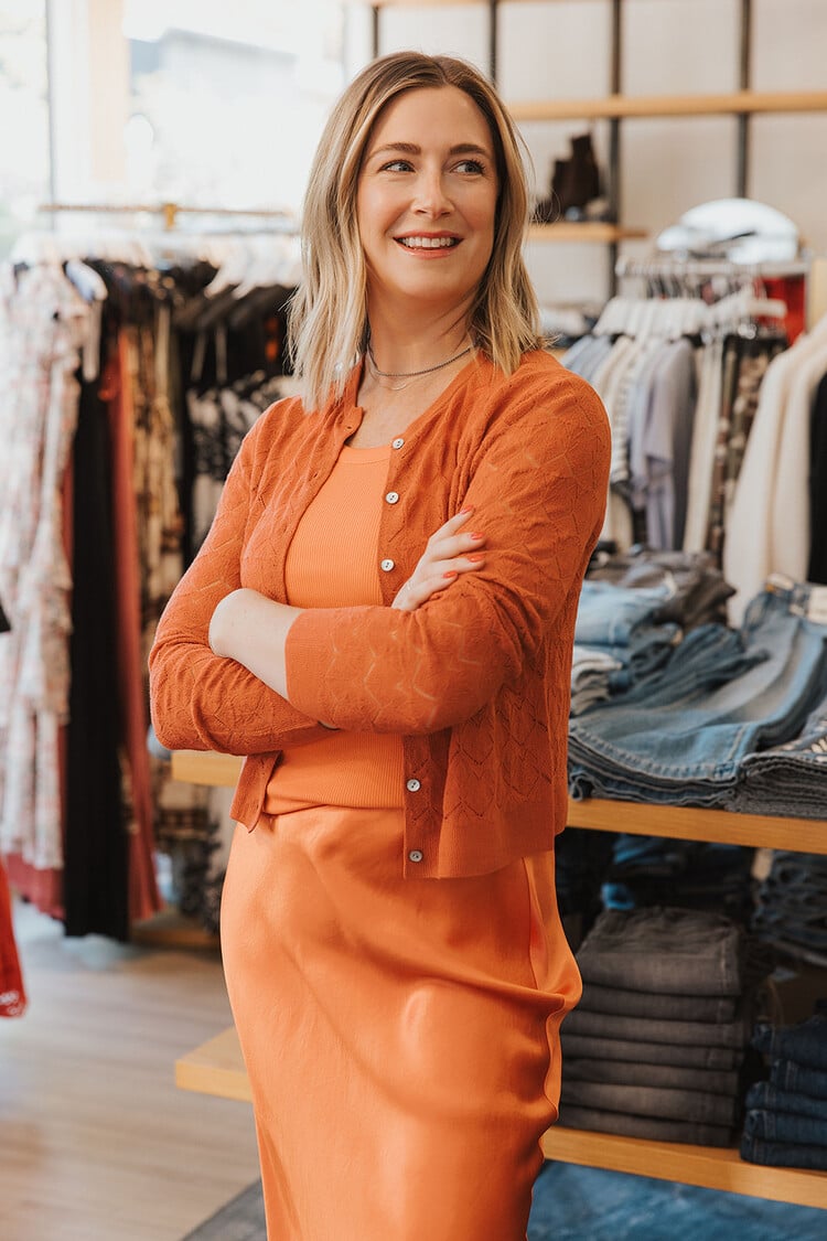 VINCE  LACE STITCH CARDIGAN