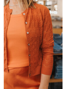 VINCE LACE STITCH CARDIGAN