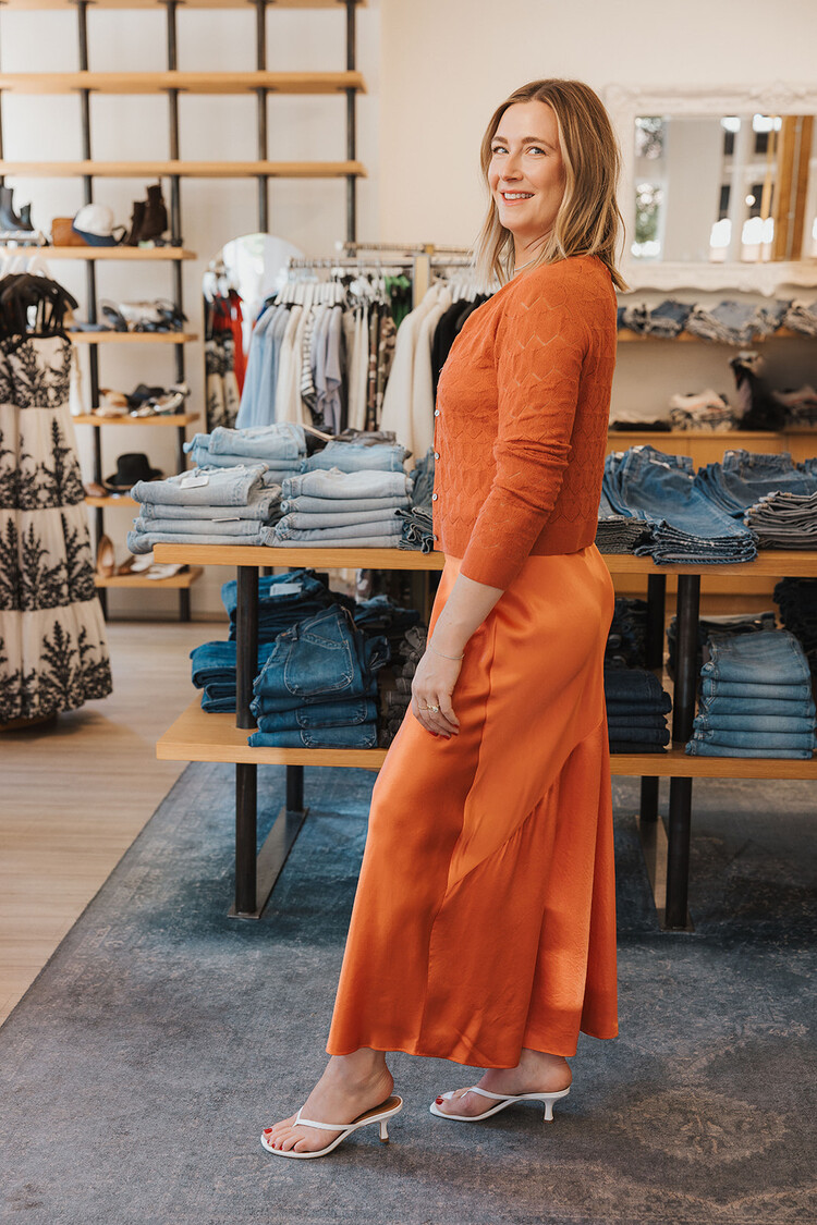 VINCE  LACE STITCH CARDIGAN