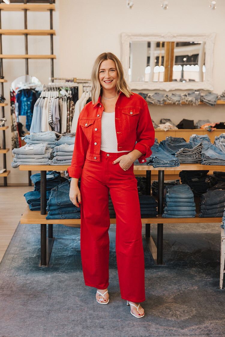 AGOLDE  TWIST JEAN IN TOMATO