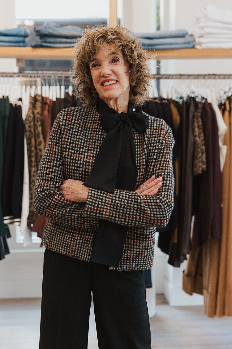 VINCE INTARSIA GLEN PLAID JACKET