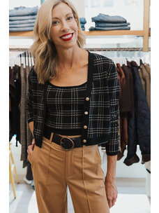 ALICE + OLIVIA MAUDE PLAID BRALETTE