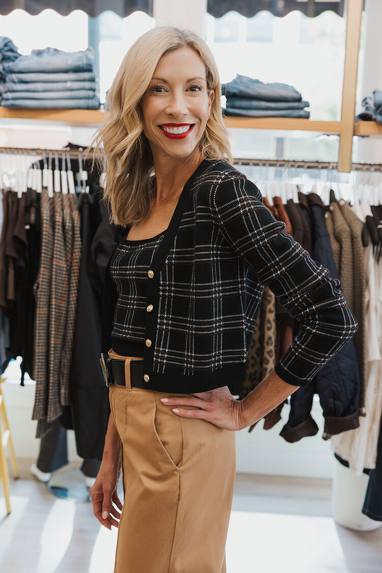 ALICE + OLIVIA MAUDE PLAID BRALETTE