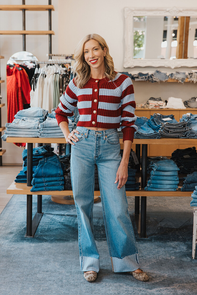 RE/DONE HIGH RISE WIDE LEG CUFF