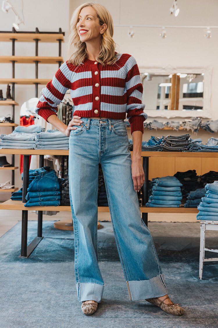 RE/DONE HIGH RISE WIDE LEG CUFF