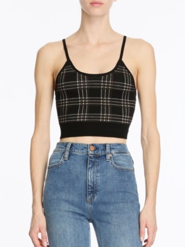 ALICE + OLIVIA MAUDE PLAID BRALETTE