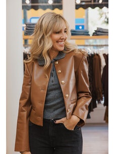 ANINE BING AMBER RECYCLED LEATHER JACKET