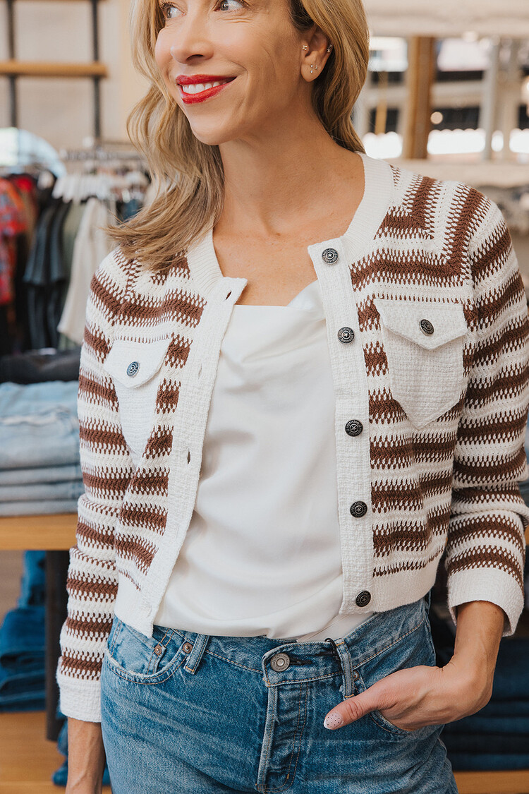 CINQ À SEPT SUKI RAGLAN COMBO CARDIGAN
