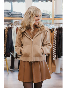 SIMKHAI DAKOTA CROPPED HOODIE