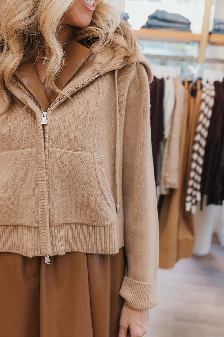 SIMKHAI  DAKOTA CROPPED HOODIE