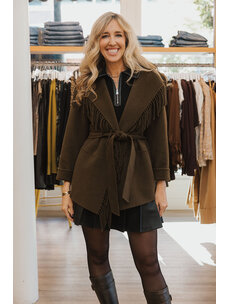 SIMKHAI ROWEN FRINGE JACKET