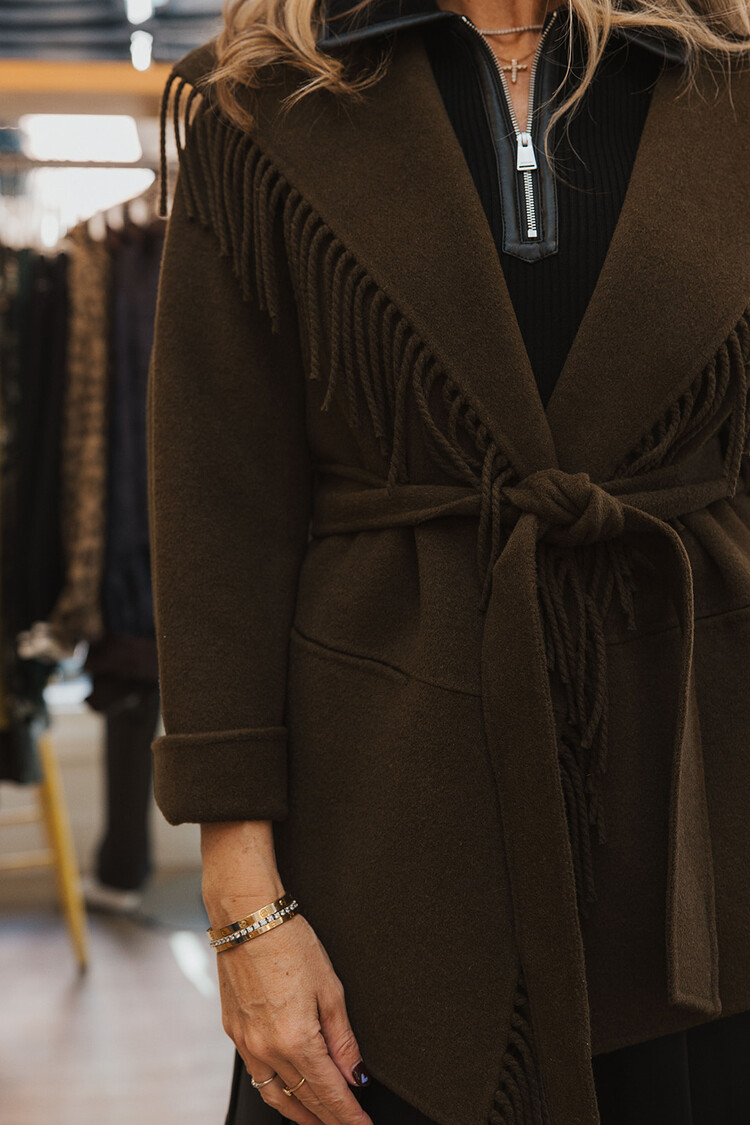 SIMKHAI ROWEN FRINGE JACKET