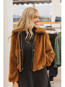 THEORY FAUX FUR COAT