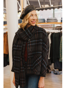 VERONICA BEARD MARTINE DICKEY COAT WITH SCARF