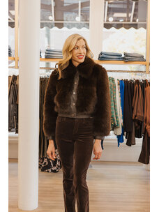 L'AGENCE CLAIRA FAUX FUR JACKET