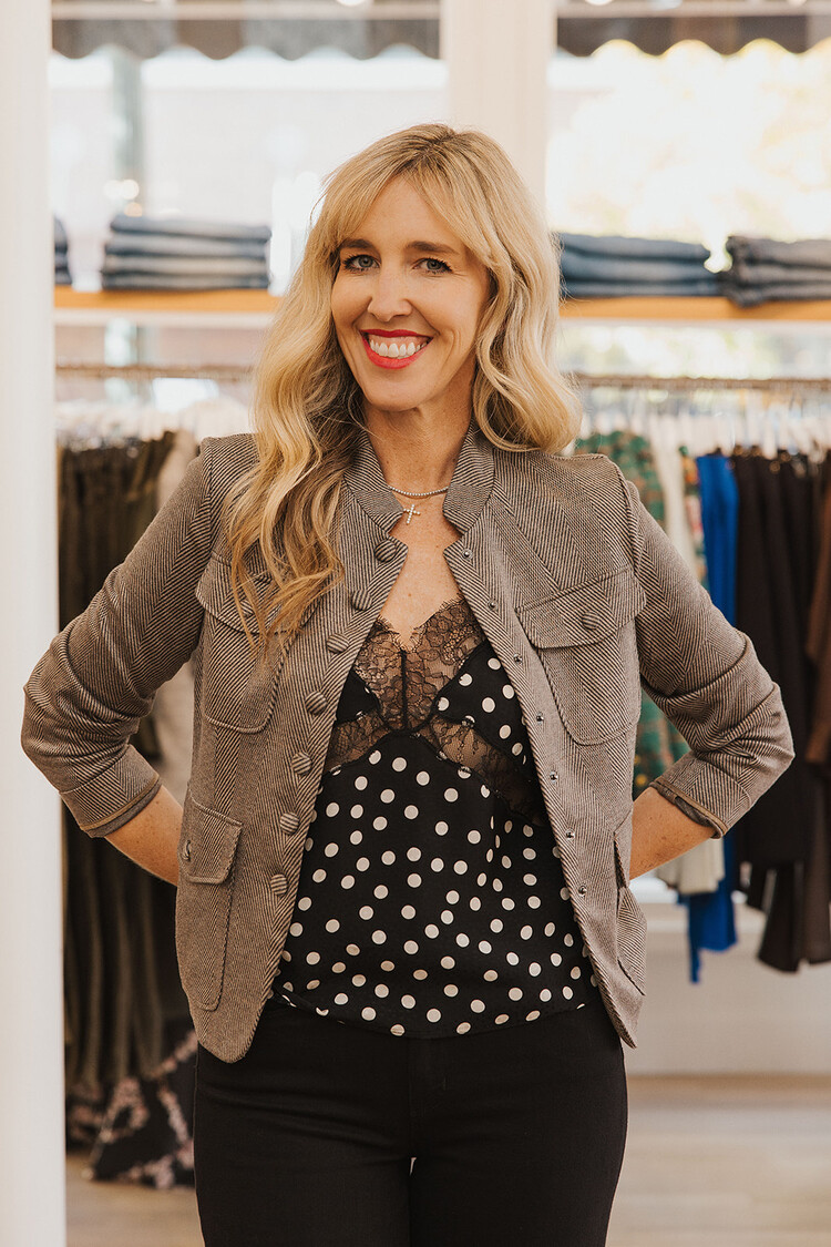 ANINE BING AMELIE JACQUARD DOT CAMISOLE