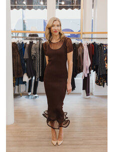 SIMKHAI SELENA S/S MIDI DRESS