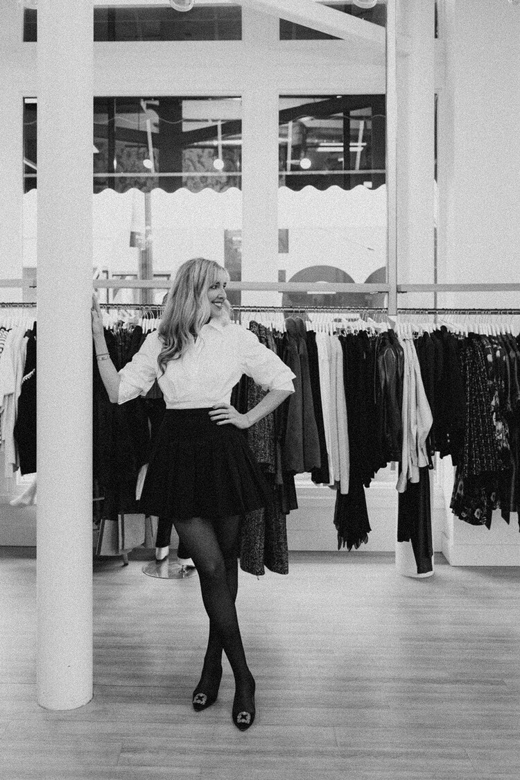 SIMKHAI SINCLAIR S/S COMBO MINI DRESS