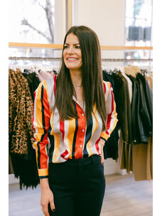 L'AGENCE TYLER STRIPED BLOUSE