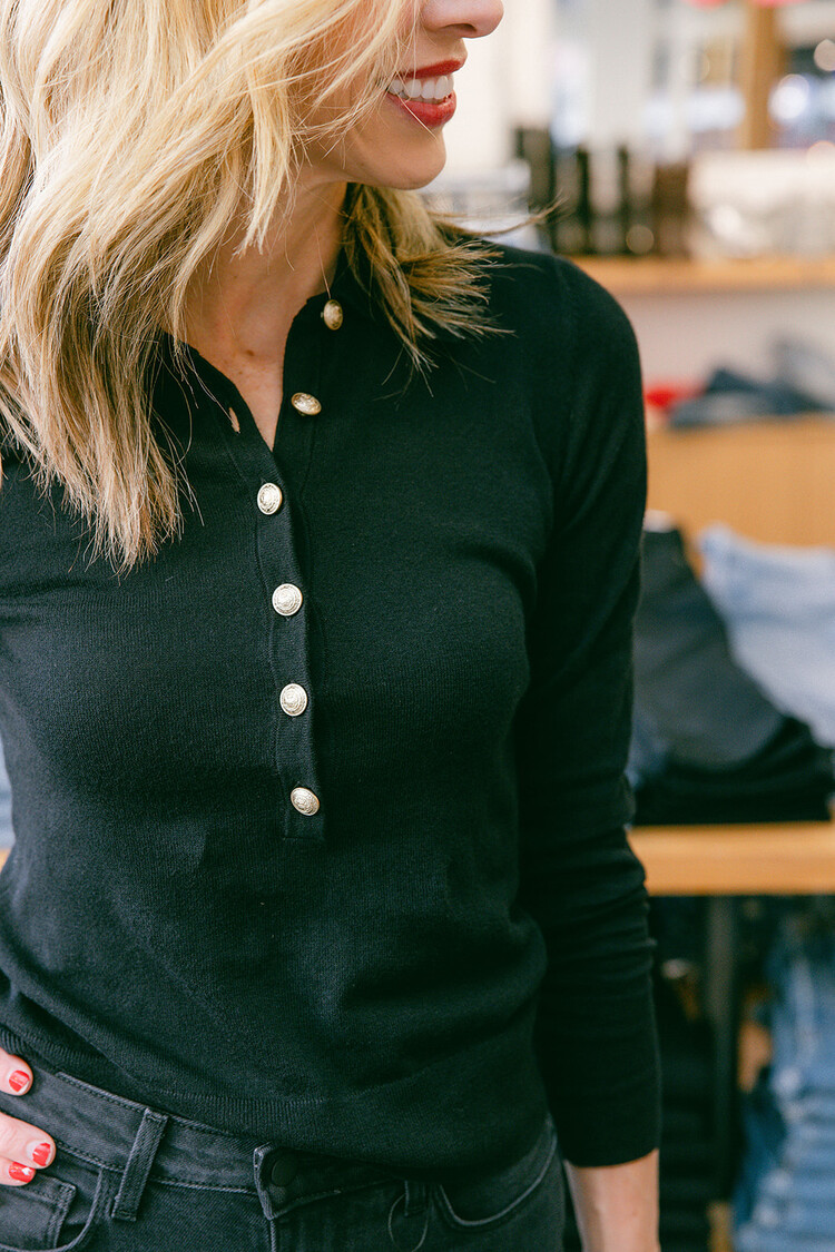 L'AGENCE  STERLING COLLARED SWEATER