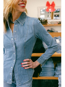 VERONICA BEARD EDDIE SHIRT W/ RHINESTONES